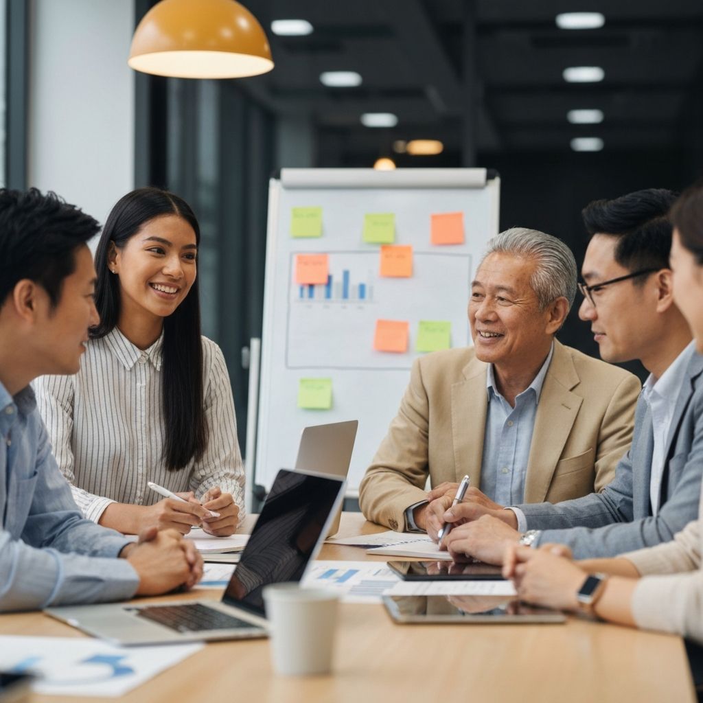 Team in strategy meeting